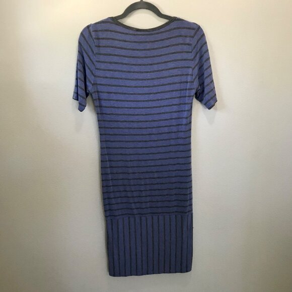 LuLaRoe Womens Simply Comfortable Stripe Stretch Bodycon Midi Julia Dress Size M - Picture 5 of 9
